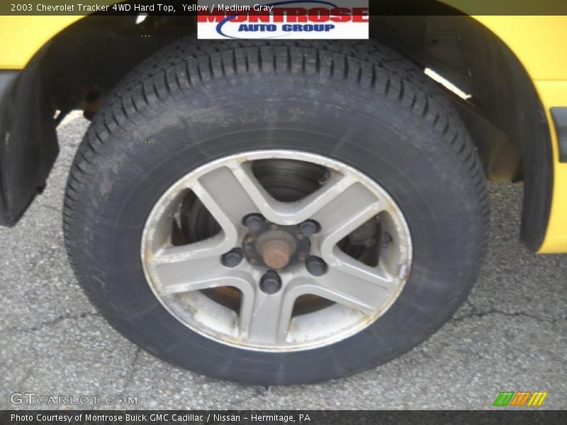 Yellow / Medium Gray 2003 Chevrolet Tracker 4WD Hard Top