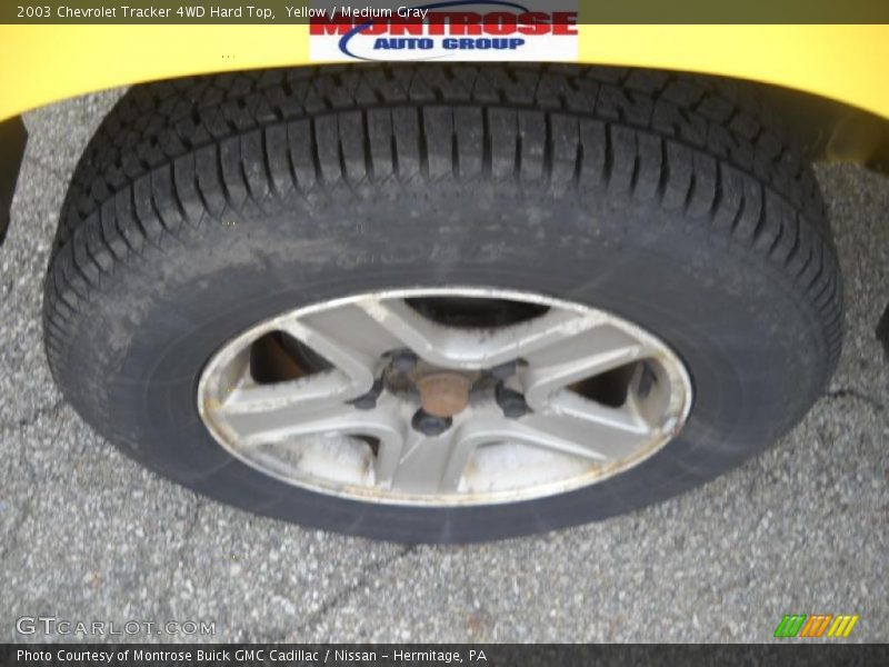 Yellow / Medium Gray 2003 Chevrolet Tracker 4WD Hard Top