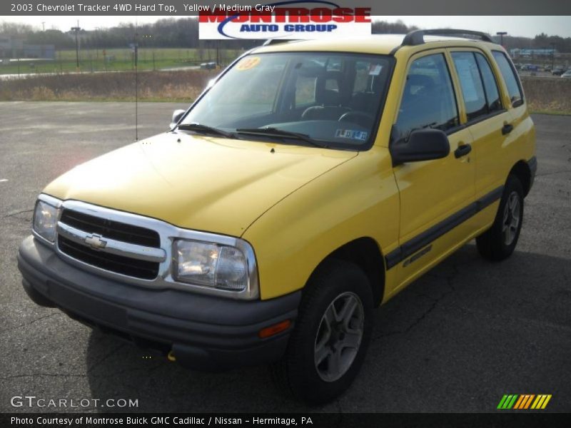 Yellow / Medium Gray 2003 Chevrolet Tracker 4WD Hard Top