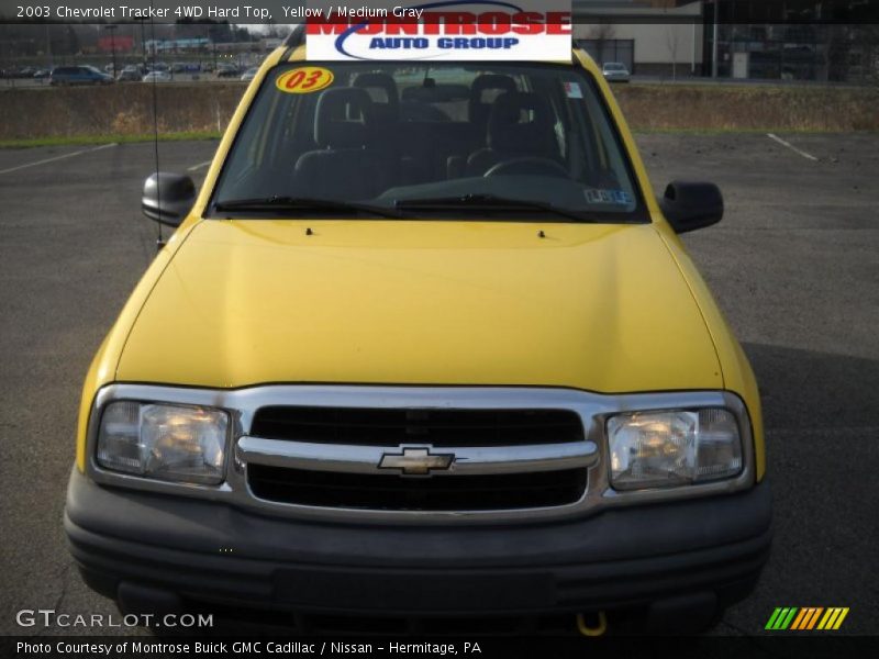 Yellow / Medium Gray 2003 Chevrolet Tracker 4WD Hard Top