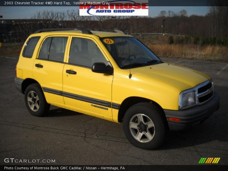 Yellow / Medium Gray 2003 Chevrolet Tracker 4WD Hard Top