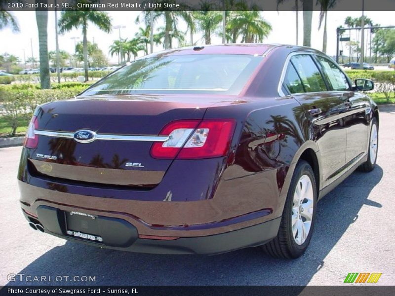 Cinnamon Red Metallic / Light Stone 2010 Ford Taurus SEL