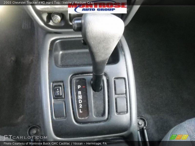 Yellow / Medium Gray 2003 Chevrolet Tracker 4WD Hard Top