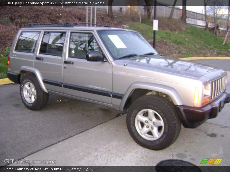 Silverstone Metallic / Agate 2001 Jeep Cherokee Sport 4x4