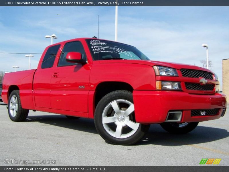 Victory Red / Dark Charcoal 2003 Chevrolet Silverado 1500 SS Extended Cab AWD