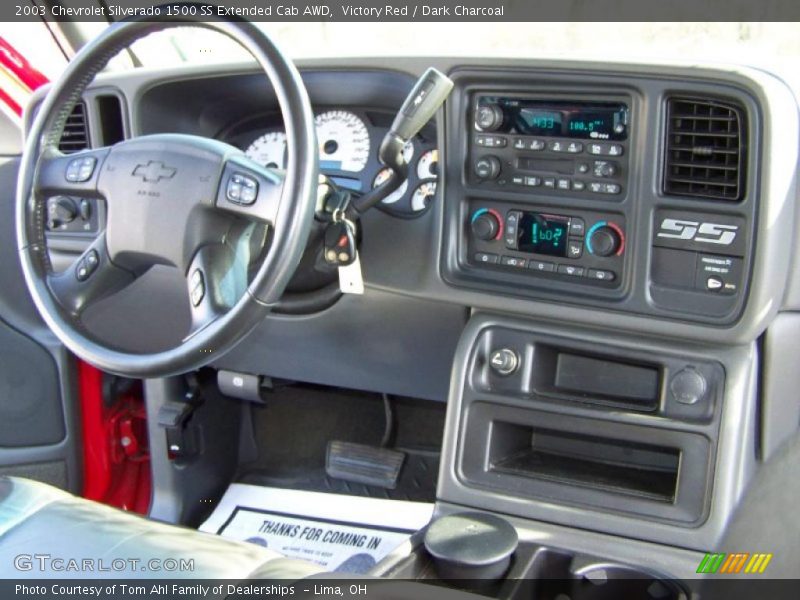 Victory Red / Dark Charcoal 2003 Chevrolet Silverado 1500 SS Extended Cab AWD