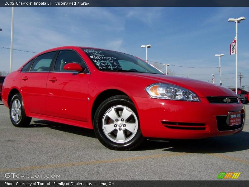 Victory Red / Gray 2009 Chevrolet Impala LT