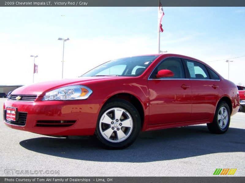 Victory Red / Gray 2009 Chevrolet Impala LT