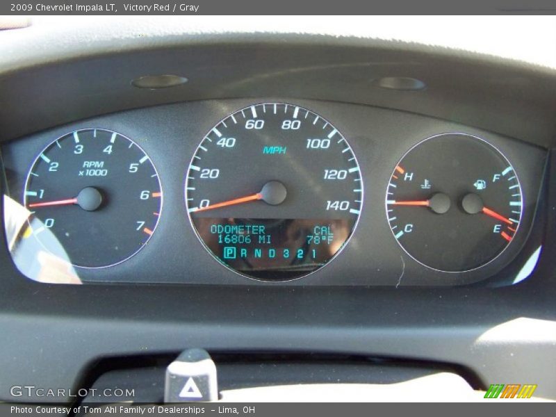 Victory Red / Gray 2009 Chevrolet Impala LT