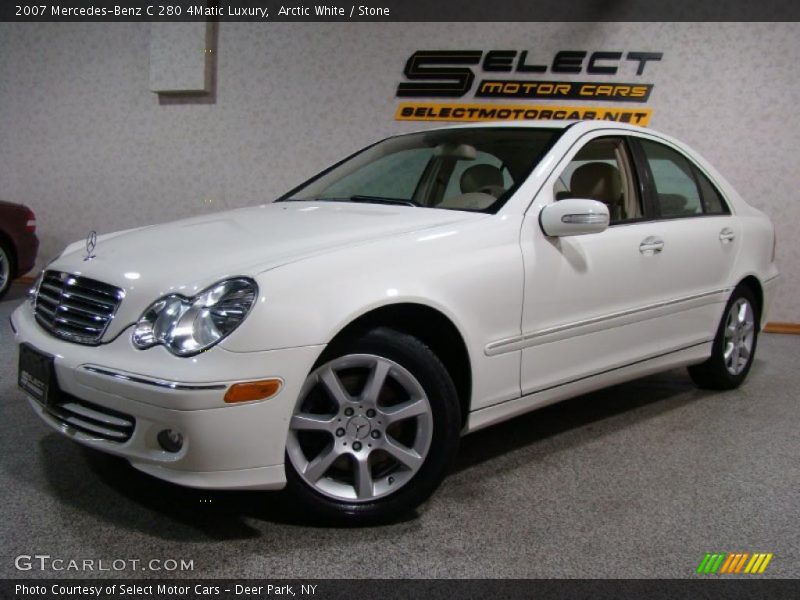 Arctic White / Stone 2007 Mercedes-Benz C 280 4Matic Luxury