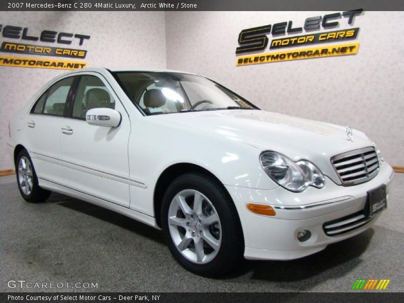 Arctic White / Stone 2007 Mercedes-Benz C 280 4Matic Luxury