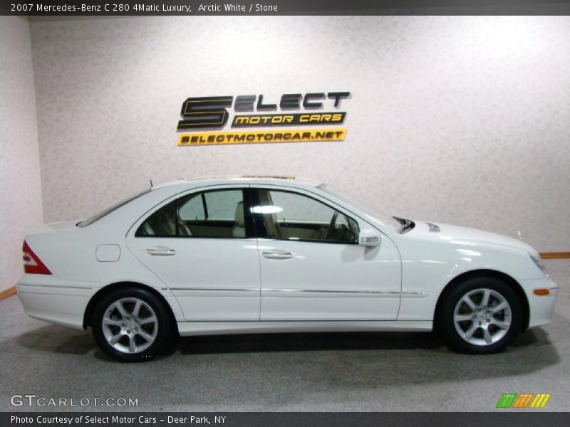 Arctic White / Stone 2007 Mercedes-Benz C 280 4Matic Luxury
