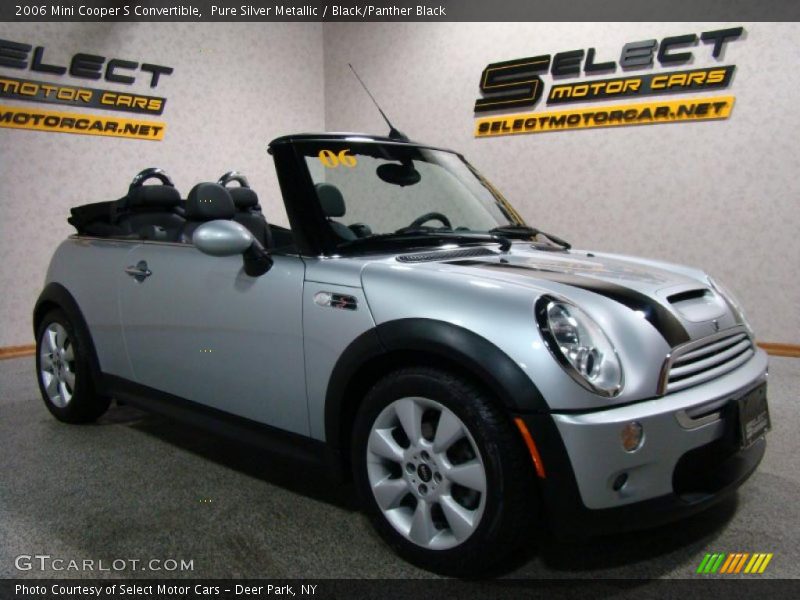 Pure Silver Metallic / Black/Panther Black 2006 Mini Cooper S Convertible