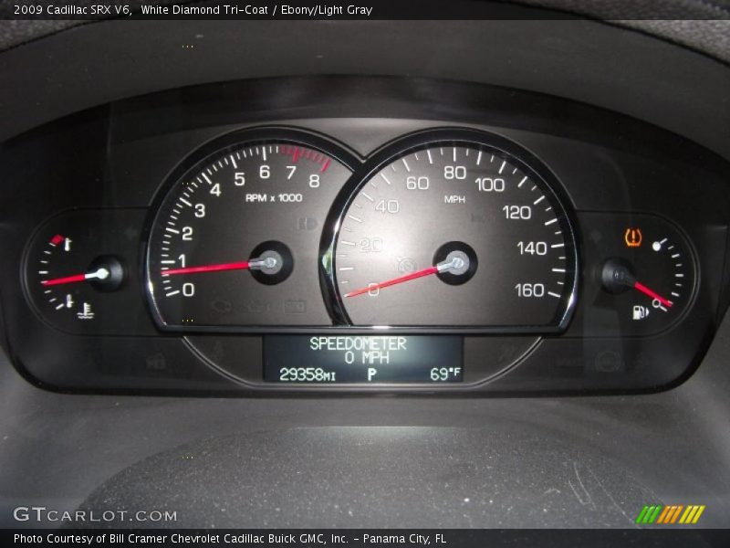 White Diamond Tri-Coat / Ebony/Light Gray 2009 Cadillac SRX V6