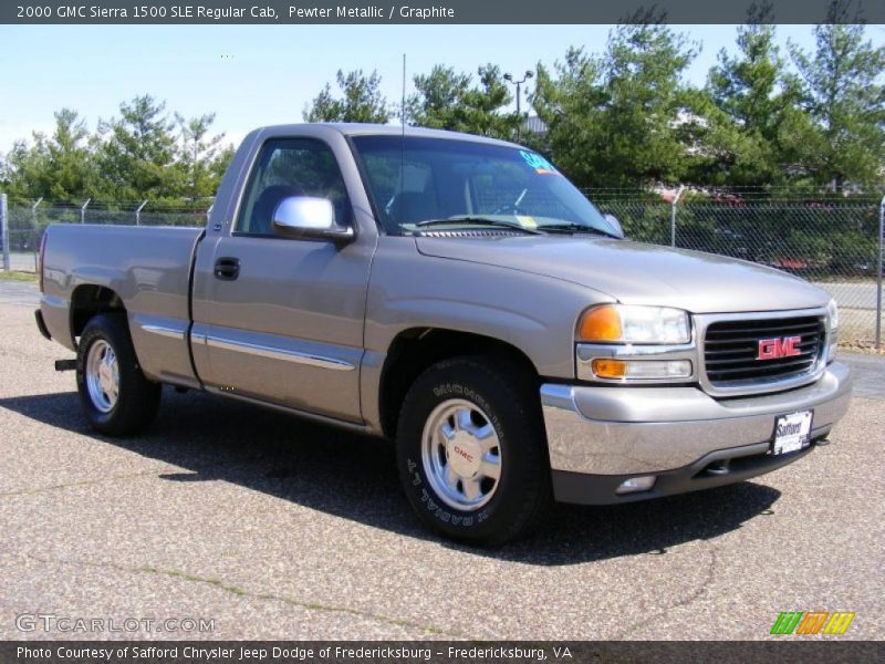 Pewter Metallic / Graphite 2000 GMC Sierra 1500 SLE Regular Cab