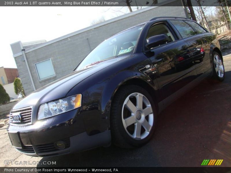 Ming Blue Pearl Effect / Platinum 2003 Audi A4 1.8T quattro Avant