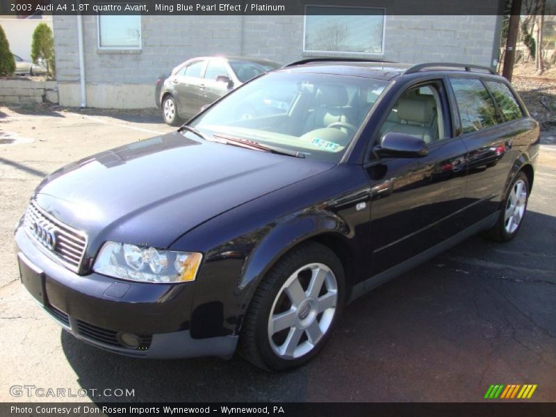 Ming Blue Pearl Effect / Platinum 2003 Audi A4 1.8T quattro Avant