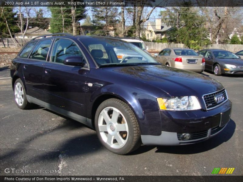 Ming Blue Pearl Effect / Platinum 2003 Audi A4 1.8T quattro Avant