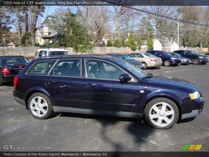 Ming Blue Pearl Effect / Platinum 2003 Audi A4 1.8T quattro Avant