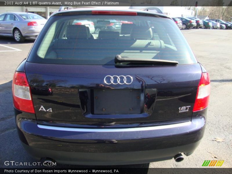 Ming Blue Pearl Effect / Platinum 2003 Audi A4 1.8T quattro Avant