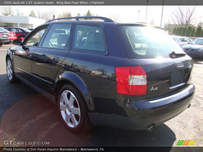 Ming Blue Pearl Effect / Platinum 2003 Audi A4 1.8T quattro Avant