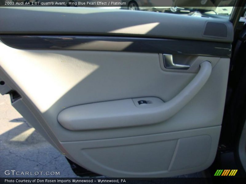 Ming Blue Pearl Effect / Platinum 2003 Audi A4 1.8T quattro Avant