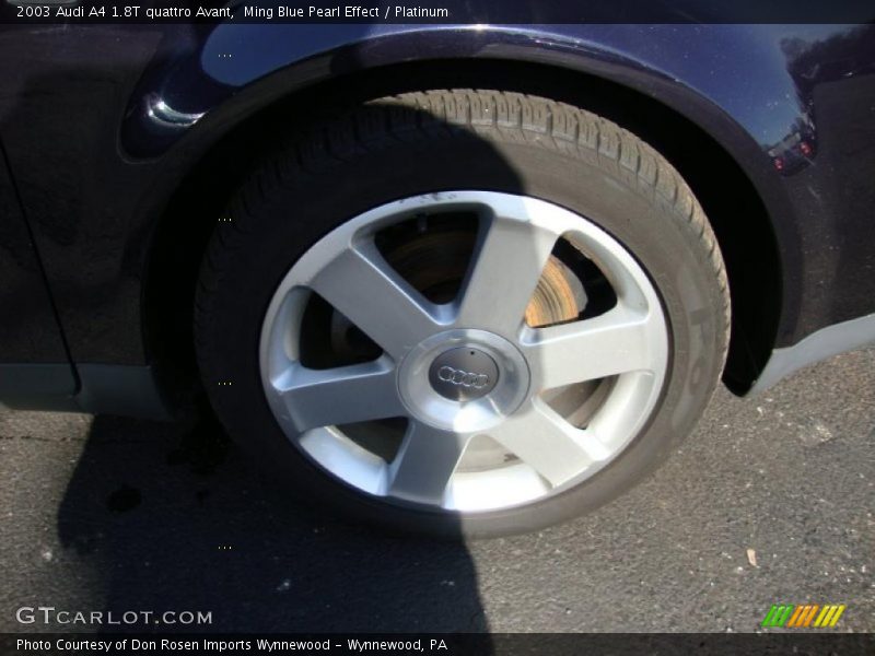 Ming Blue Pearl Effect / Platinum 2003 Audi A4 1.8T quattro Avant