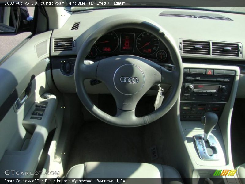 Ming Blue Pearl Effect / Platinum 2003 Audi A4 1.8T quattro Avant