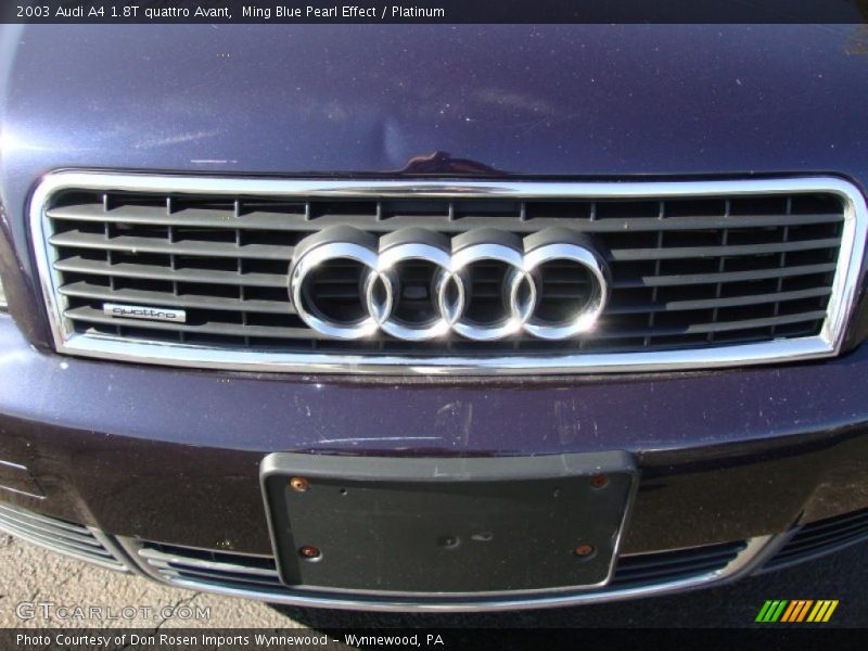 Ming Blue Pearl Effect / Platinum 2003 Audi A4 1.8T quattro Avant