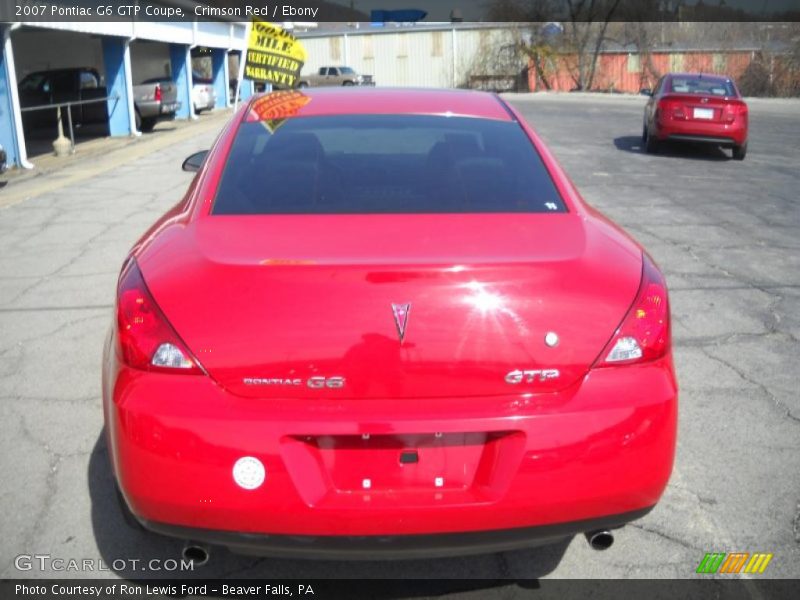 Crimson Red / Ebony 2007 Pontiac G6 GTP Coupe