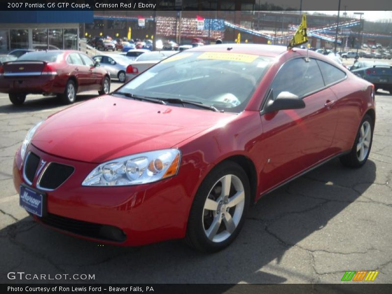Crimson Red / Ebony 2007 Pontiac G6 GTP Coupe