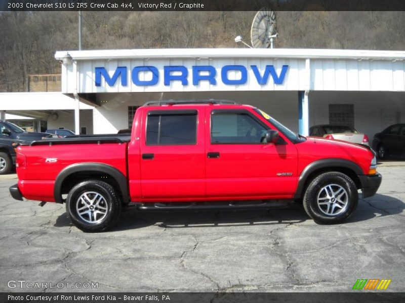 Victory Red / Graphite 2003 Chevrolet S10 LS ZR5 Crew Cab 4x4