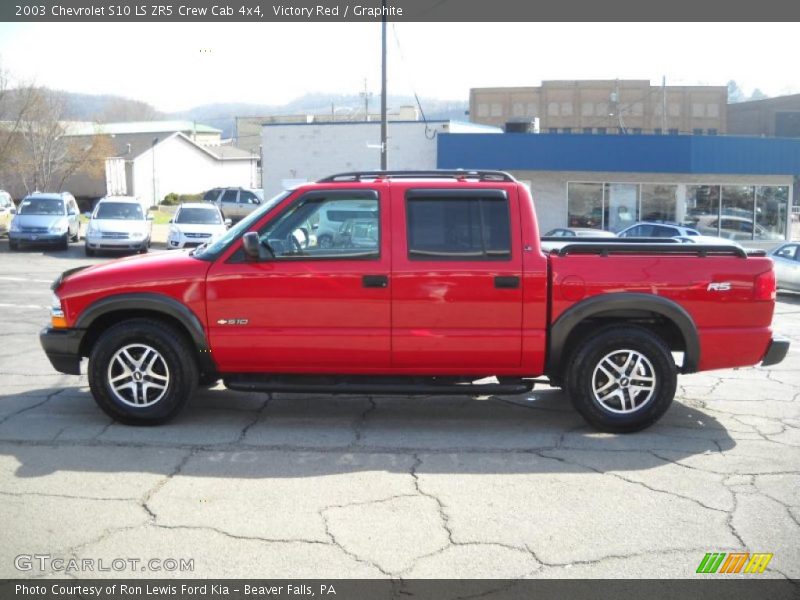 Victory Red / Graphite 2003 Chevrolet S10 LS ZR5 Crew Cab 4x4