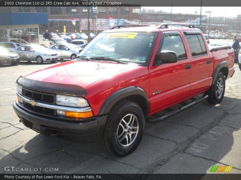 Victory Red / Graphite 2003 Chevrolet S10 LS ZR5 Crew Cab 4x4