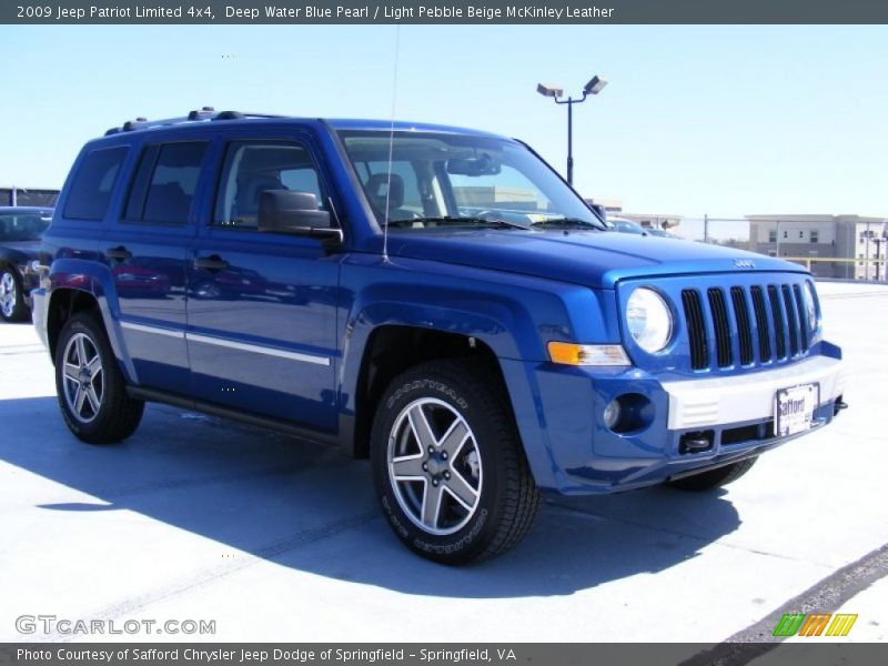 Deep Water Blue Pearl / Light Pebble Beige McKinley Leather 2009 Jeep Patriot Limited 4x4