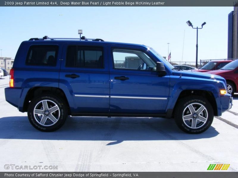 Deep Water Blue Pearl / Light Pebble Beige McKinley Leather 2009 Jeep Patriot Limited 4x4