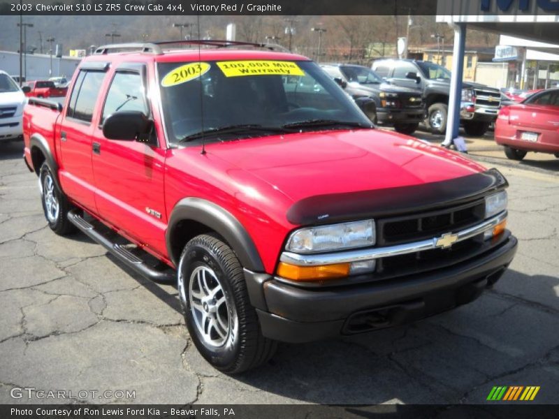 Victory Red / Graphite 2003 Chevrolet S10 LS ZR5 Crew Cab 4x4