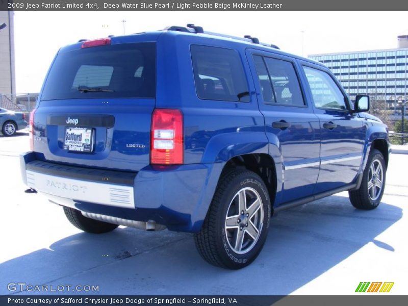 Deep Water Blue Pearl / Light Pebble Beige McKinley Leather 2009 Jeep Patriot Limited 4x4