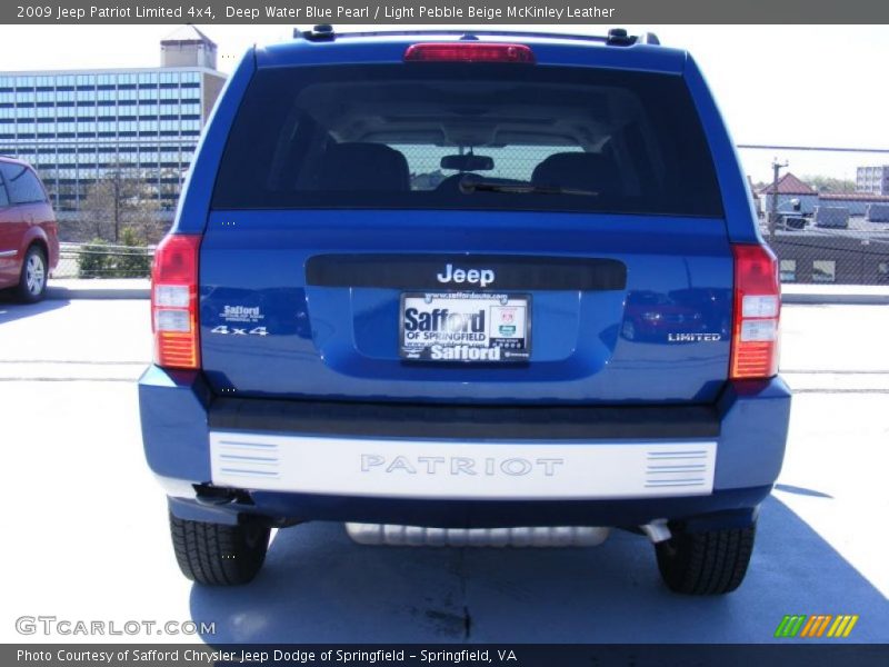 Deep Water Blue Pearl / Light Pebble Beige McKinley Leather 2009 Jeep Patriot Limited 4x4