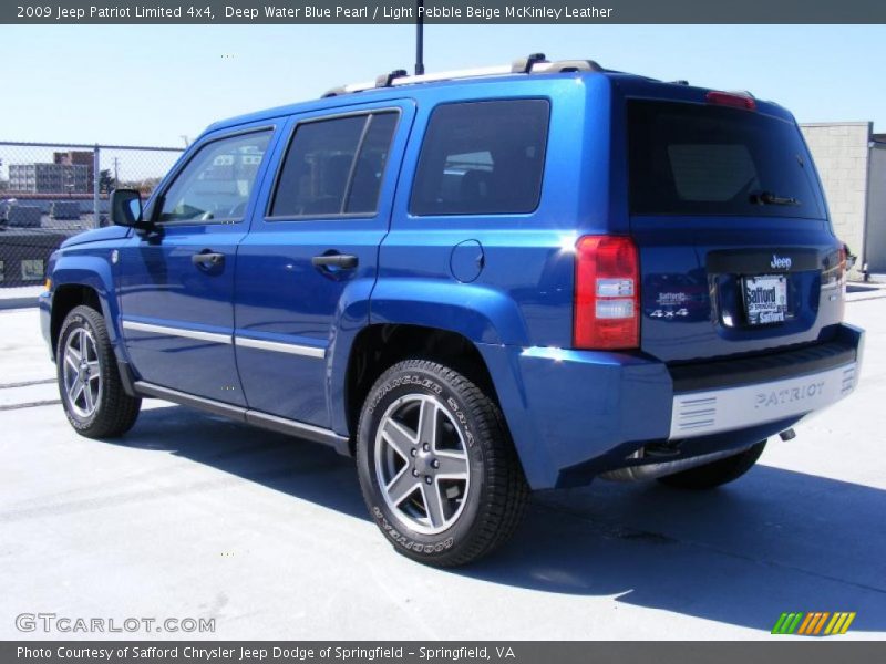 Deep Water Blue Pearl / Light Pebble Beige McKinley Leather 2009 Jeep Patriot Limited 4x4