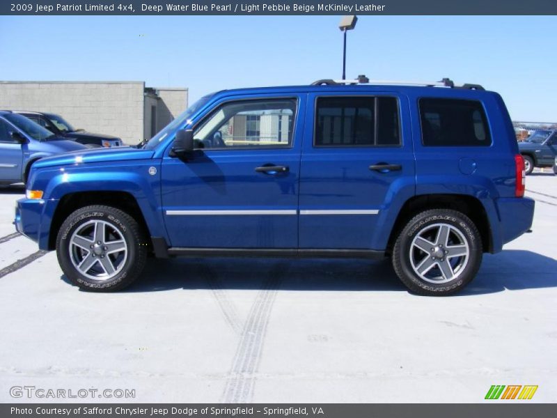 Deep Water Blue Pearl / Light Pebble Beige McKinley Leather 2009 Jeep Patriot Limited 4x4