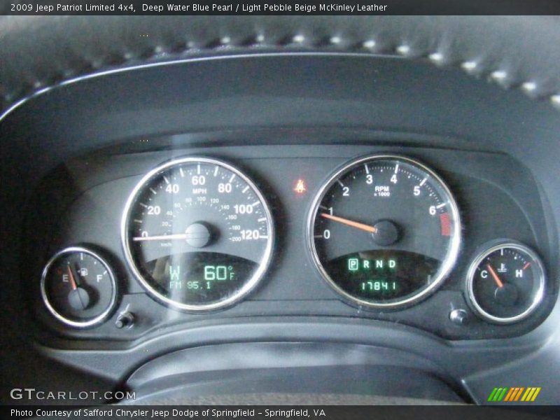 Deep Water Blue Pearl / Light Pebble Beige McKinley Leather 2009 Jeep Patriot Limited 4x4