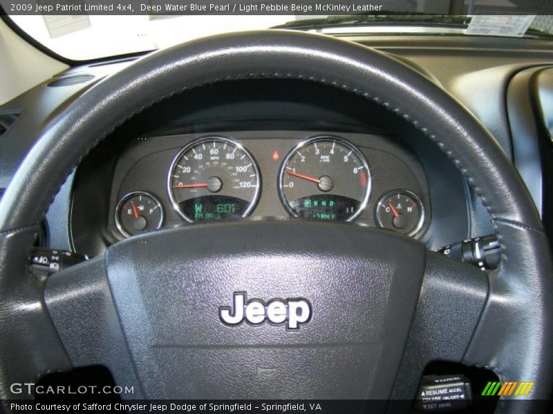 Deep Water Blue Pearl / Light Pebble Beige McKinley Leather 2009 Jeep Patriot Limited 4x4
