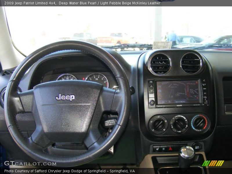 Deep Water Blue Pearl / Light Pebble Beige McKinley Leather 2009 Jeep Patriot Limited 4x4