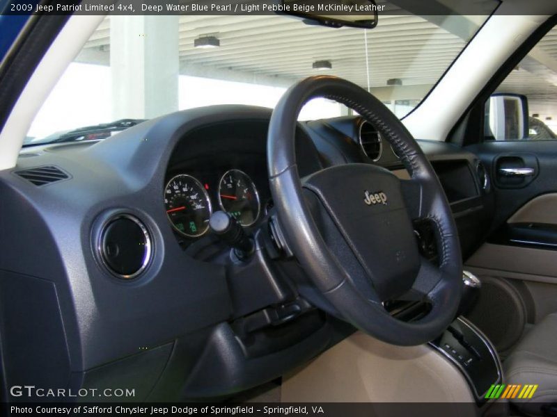 Deep Water Blue Pearl / Light Pebble Beige McKinley Leather 2009 Jeep Patriot Limited 4x4