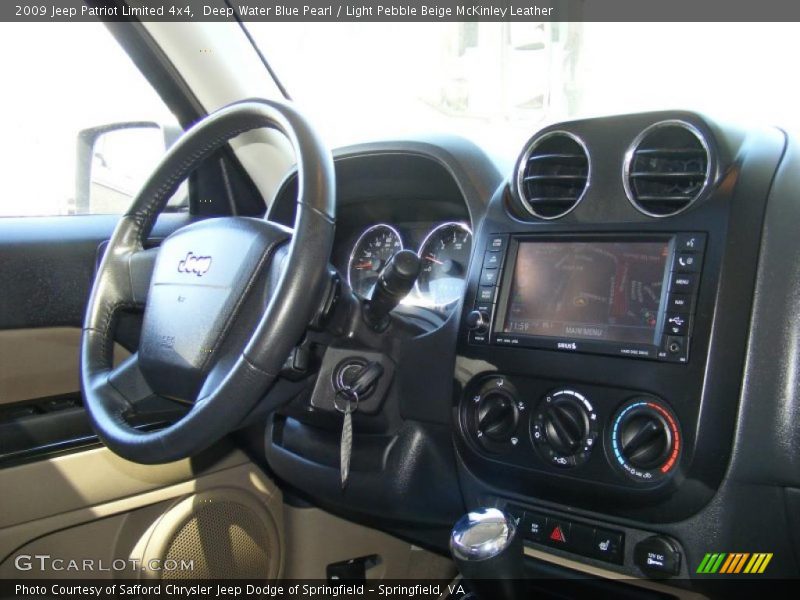 Deep Water Blue Pearl / Light Pebble Beige McKinley Leather 2009 Jeep Patriot Limited 4x4