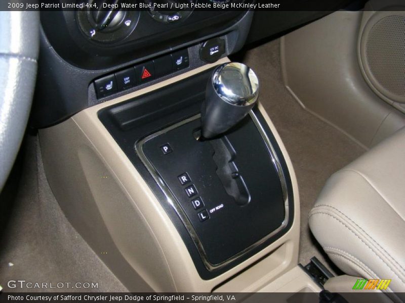 Deep Water Blue Pearl / Light Pebble Beige McKinley Leather 2009 Jeep Patriot Limited 4x4
