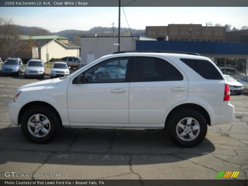 Clear White / Beige 2009 Kia Sorento LX 4x4
