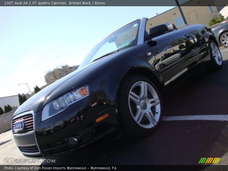 Brilliant Black / Ebony 2007 Audi A4 2.0T quattro Cabriolet