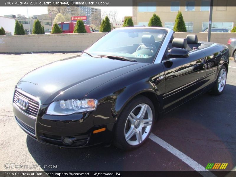 Brilliant Black / Ebony 2007 Audi A4 2.0T quattro Cabriolet
